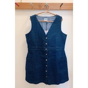 Joanie clothing denim pinafore, US 14-16